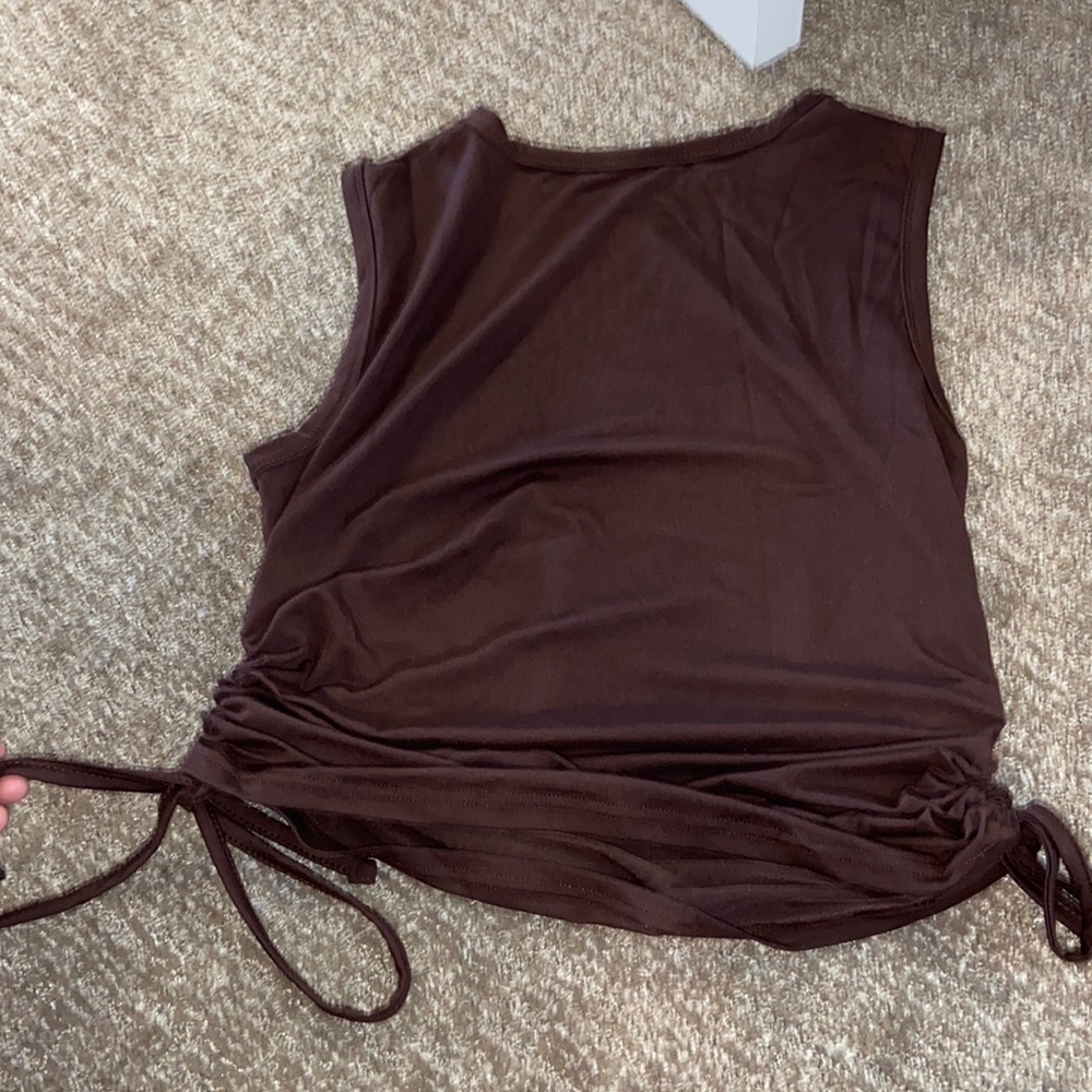 Draw sting side tank top